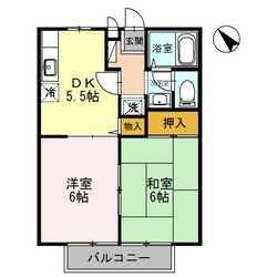 CASAあしだ　B棟（D）の物件間取画像